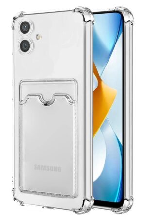 Samsung Galaxy A05 Kılıf Kart Şeffaf Silikon - Şeffaf-(5796)