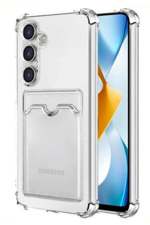 Samsung Galaxy S24 Kılıf Kart Şeffaf Silikon - Şeffaf-(5796)