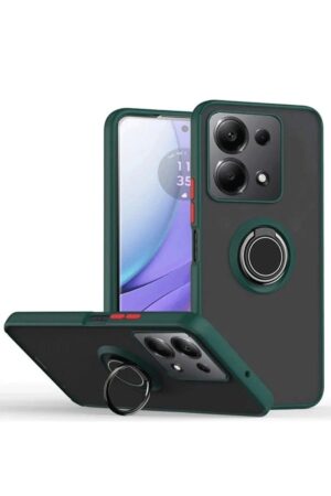Xiaomi Redmi Note 13 Pro 4G Montreal Yüzüklü Silikon Kapak - Yeşil-(5796)