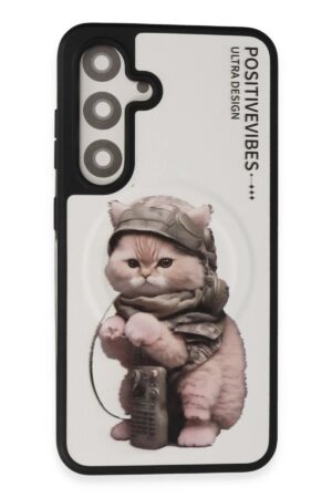 Samsung Galaxy S24 Fun Magsafe Kapak - Beyaz-(5796)