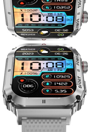 OD3 2.1 inç IPS Ekran IP68 Su Geçirmez Konuşma ve NFC Özellikli Akıllı Saat - Gümüş-(5796)