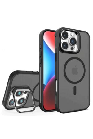 iPhone 16 Pro Flet Lens Magsafe Kapak - Siyah-(5796)