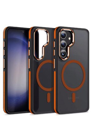 Samsung Galaxy S24 Winner Magsafe Kapak - Turuncu-(5796)