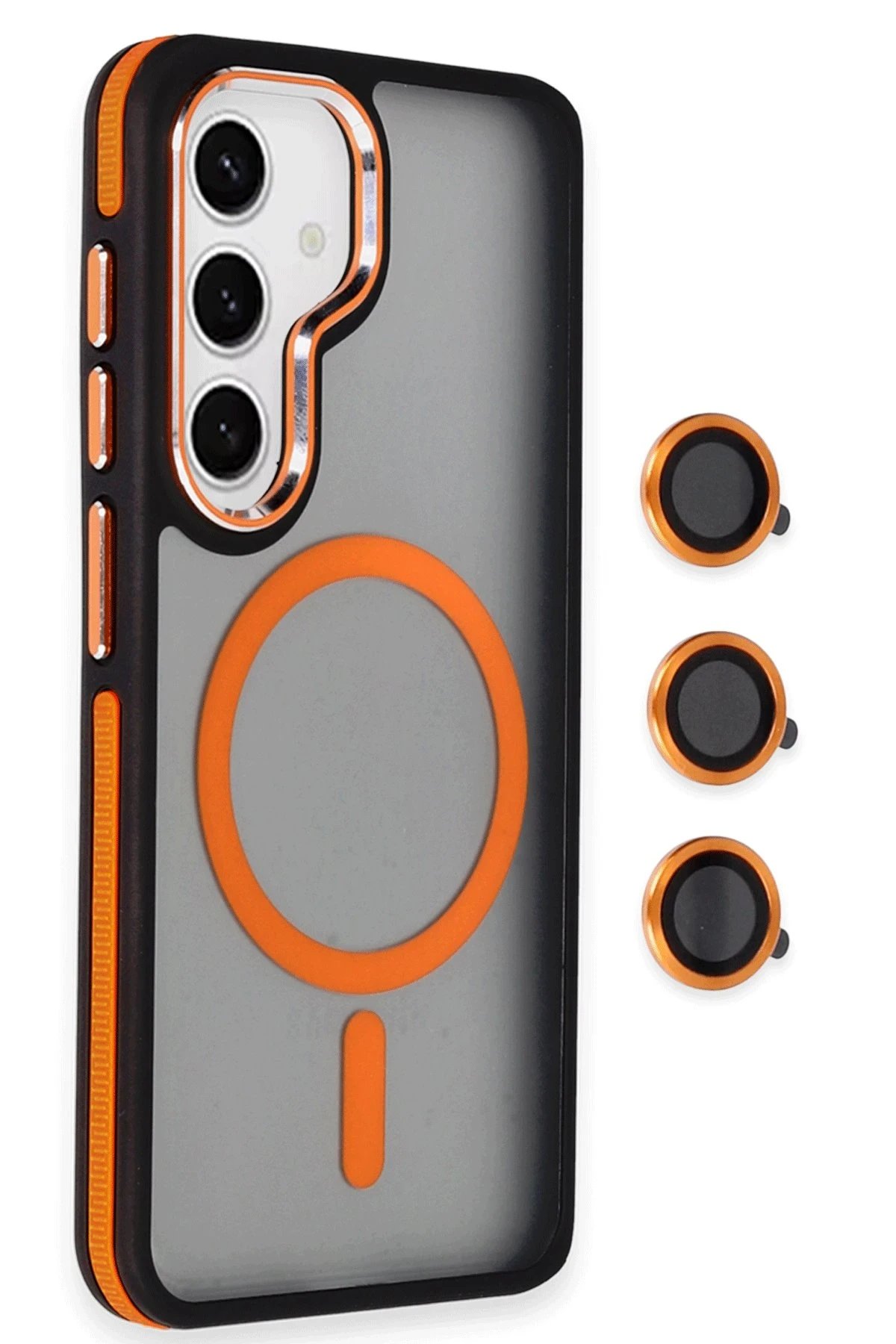 Samsung Galaxy S24 Winner Magsafe Kapak - Turuncu-(5796) - Görsel 3