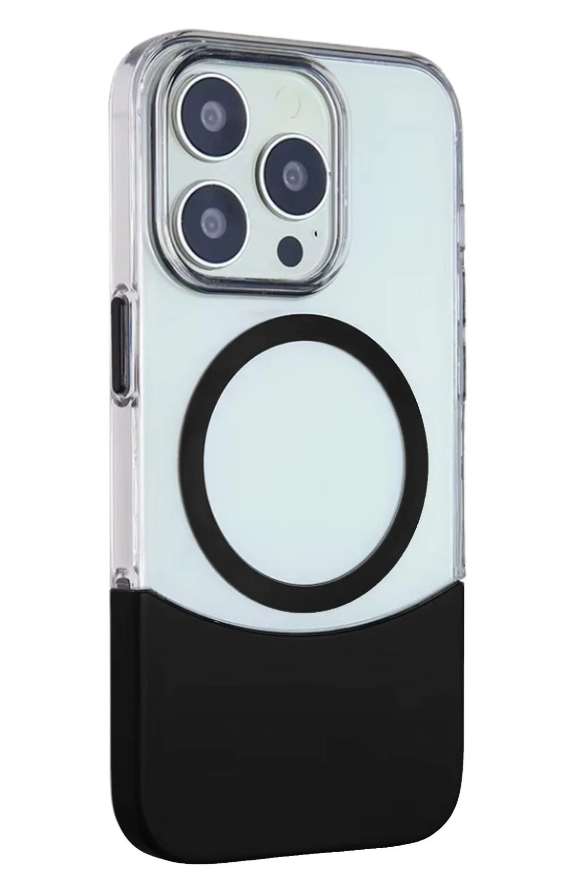 iPhone 15 Pro PC Suit Magsafe Kapak - Siyah-(5796)