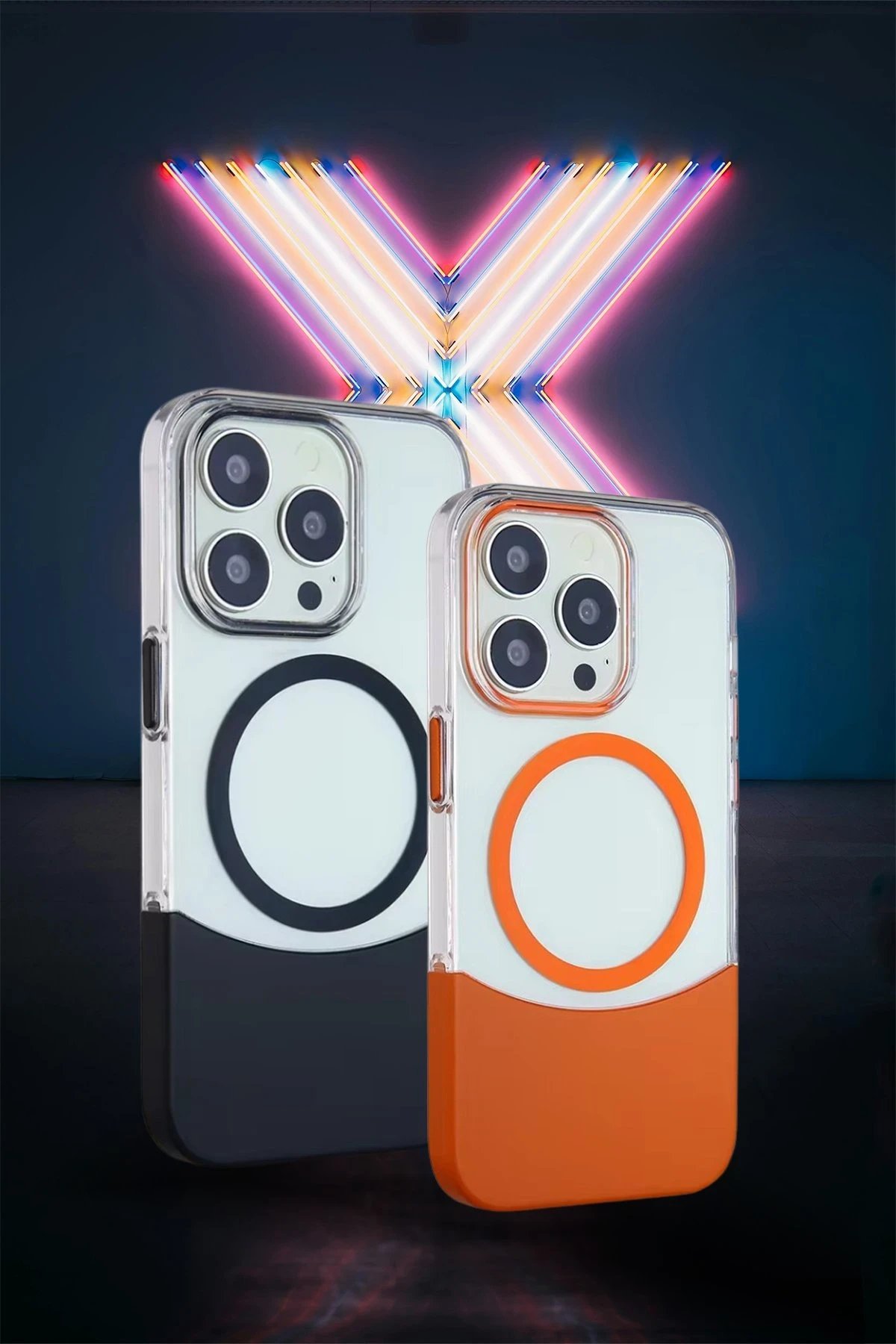 iPhone 15 Pro PC Suit Magsafe Kapak - Siyah-(5796) - Görsel 3