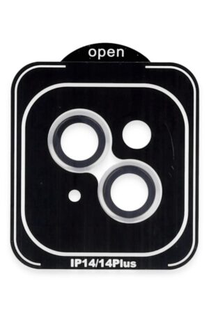 iPhone 14 PVD Metal Kamera Lens - Gümüş-(5796)