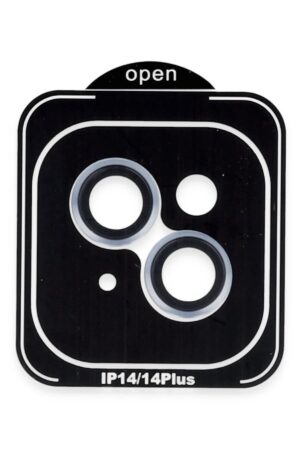iPhone 14 PVD Metal Kamera Lens - Mavi-(5796)