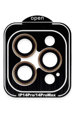 iPhone 14 Pro Max PVD Metal Kamera Lens - Turuncu-(5796)