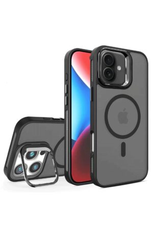 iPhone 16 Flet Lens Magsafe Kapak - Siyah-(5796)