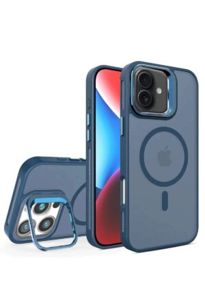 iPhone 16 Plus Flet Lens Magsafe Kapak - Lacivert-(5796)