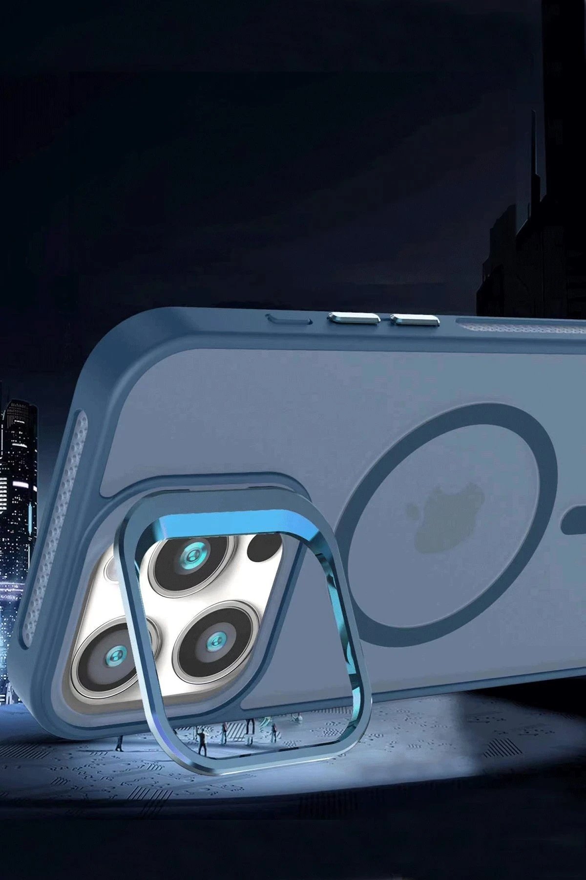 iPhone 16 Flet Lens Magsafe Kapak - Turuncu-(5796) - Görsel 5