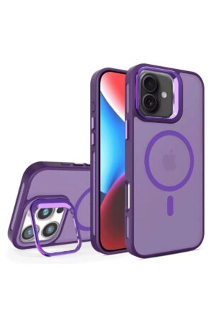 iPhone 16 Plus Flet Lens Magsafe Kapak - Derin Mor-(5796)