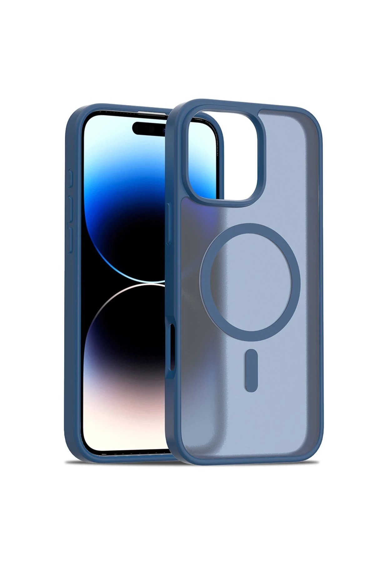 iPhone 16 Pro Max Jota Magsafe Kapak - Lacivert-(5796)