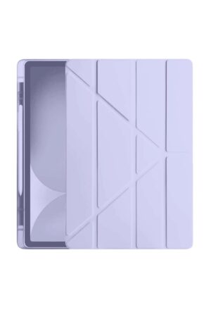 iPad Pro 11 (2024) Kılıf Kalemlikli Hugo Tablet Kılıfı - Lila-(5796)