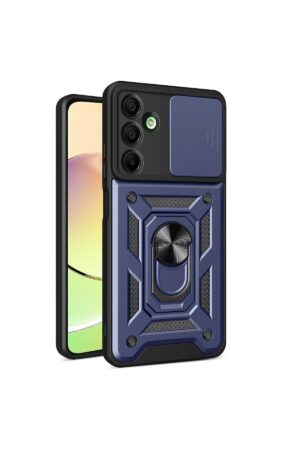 Samsung Galaxy A16 5G Kılıf Pars Lens Yüzüklü Silikon - Lacivert-(5796)