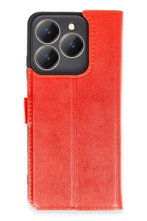 Realme C63 Kılıf Trend S Plus Kapaklı Kılıf - Kırmızı-(5796)