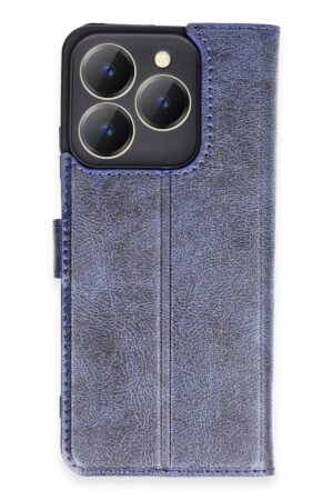 Realme C63 Kılıf Trend S Plus Kapaklı Kılıf - Lacivert-(5796)