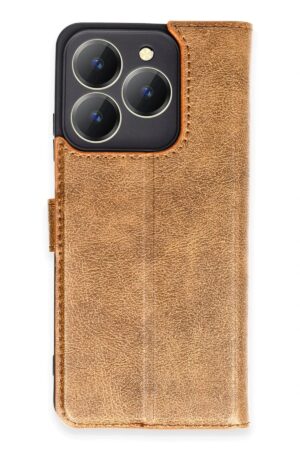 Realme C63 Kılıf Trend S Plus Kapaklı Kılıf - Taba-(5796)