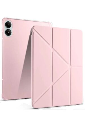 Xiaomi Redmi Pad Pro 12.1 Kılıf Kalemlikli Mars Tablet Kılıfı - Rose Gold-(5796)