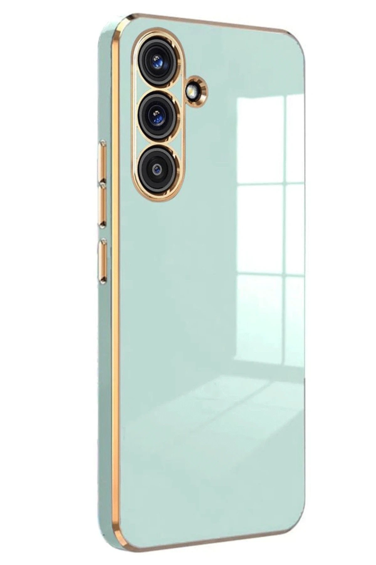 Samsung Galaxy S25 Plus Kılıf Volet Silikon - Açık Yeşil-(5796)