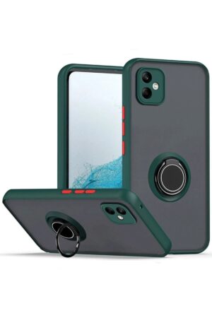 Samsung Galaxy A06 Kılıf Montreal Yüzüklü Silikon Kapak - Yeşil-(5796)
