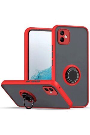Samsung Galaxy A06 Kılıf Montreal Yüzüklü Silikon Kapak - Kırmızı-(5796)