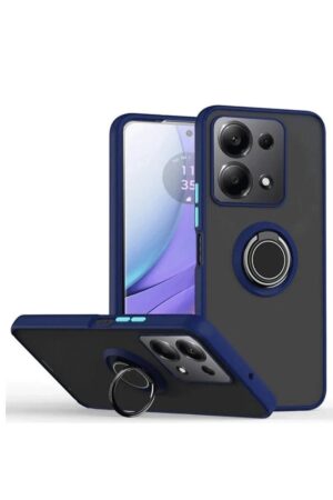 Xiaomi Redmi Note 13 Pro 5G Kılıf Montreal Yüzüklü Silikon Kapak - Lacivert-(5796)