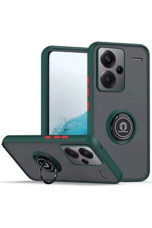 Xiaomi Redmi Note 13 Pro Plus Kılıf Montreal Yüzüklü Silikon Kapak - Yeşil-(5796)