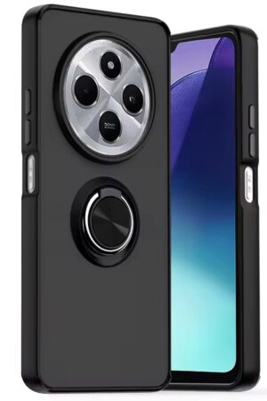 Xiaomi Redmi 14C Kılıf Montreal Yüzüklü Silikon Kapak - Siyah-(5796)