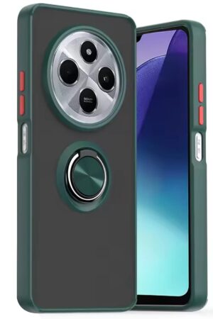 Xiaomi Redmi 14C Kılıf Montreal Yüzüklü Silikon Kapak - Yeşil-(5796)