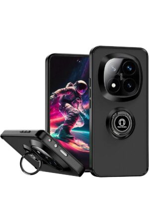 Xiaomi Redmi Note 14 Pro 4G Kılıf Montreal Yüzüklü Silikon Kapak - Siyah-(5796)