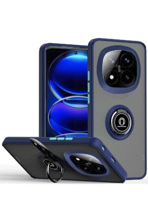 Xiaomi Redmi Note 14 Pro 4G Kılıf Montreal Yüzüklü Silikon Kapak - Lacivert-(5796)