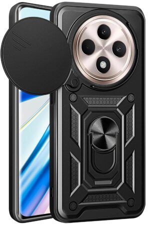 Xiaomi Redmi 14C Kılıf Pars Lens Yüzüklü Silikon - Siyah-(5796)