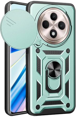 Xiaomi Redmi 14C Kılıf Pars Lens Yüzüklü Silikon - Yeşil-(5796)