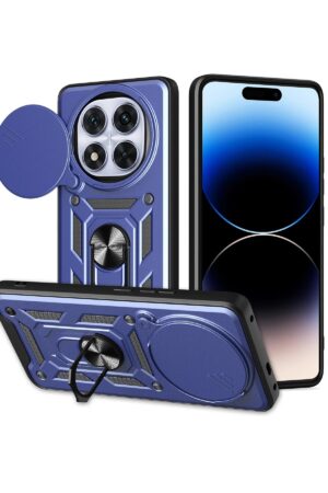 Xiaomi Redmi Note 14 Pro Plus Kılıf Pars Lens Yüzüklü Silikon - Lacivert-(5796)