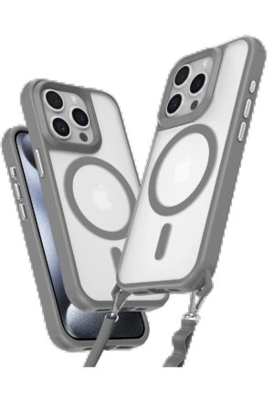 iPhone 14 Pro Max Kılıf Enka Magsafe Silikon Kılıf - Titan Gri-(5796)