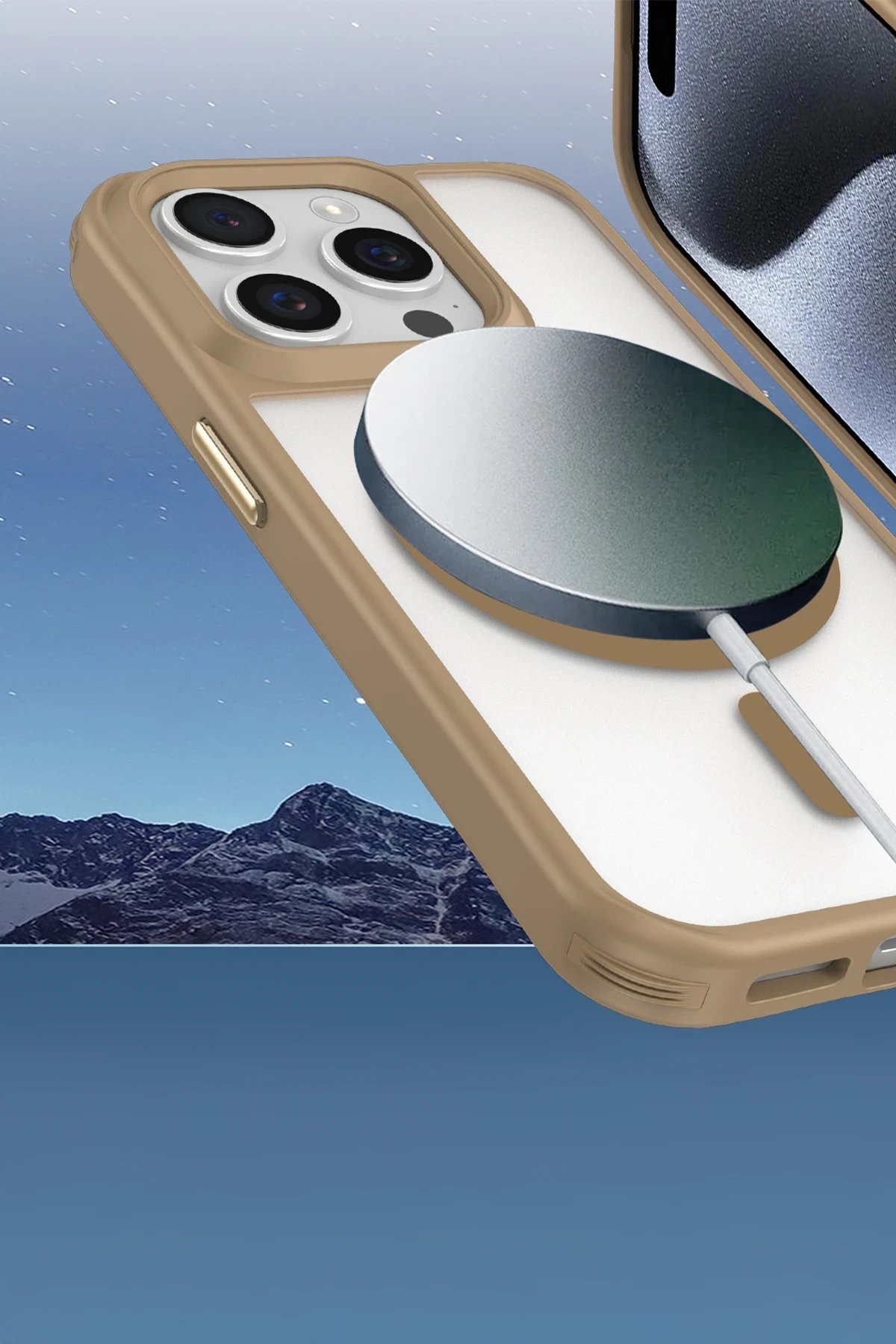 iPhone 15 Pro Max Kılıf Enka Magsafe Silikon Kılıf - Şeffaf-(5796) - Görsel 3