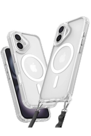 iPhone 16 Kılıf Enka Magsafe Silikon Kılıf - Şeffaf-(5796)