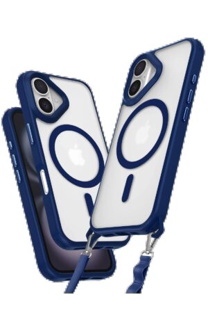 iPhone 16 Plus Kılıf Enka Magsafe Silikon Kılıf - Lacivert-(5796)