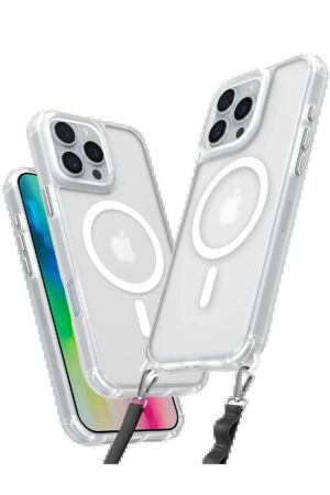 iPhone 16 Pro Kılıf Enka Magsafe Silikon Kılıf - Şeffaf-(5796)