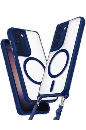 Samsung Galaxy S23 Plus Kılıf Enka Magsafe Silikon Kılıf - Lacivert-(5796)