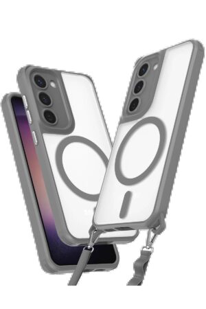 Samsung Galaxy S23 Plus Kılıf Enka Magsafe Silikon Kılıf - Titan Gri-(5796)