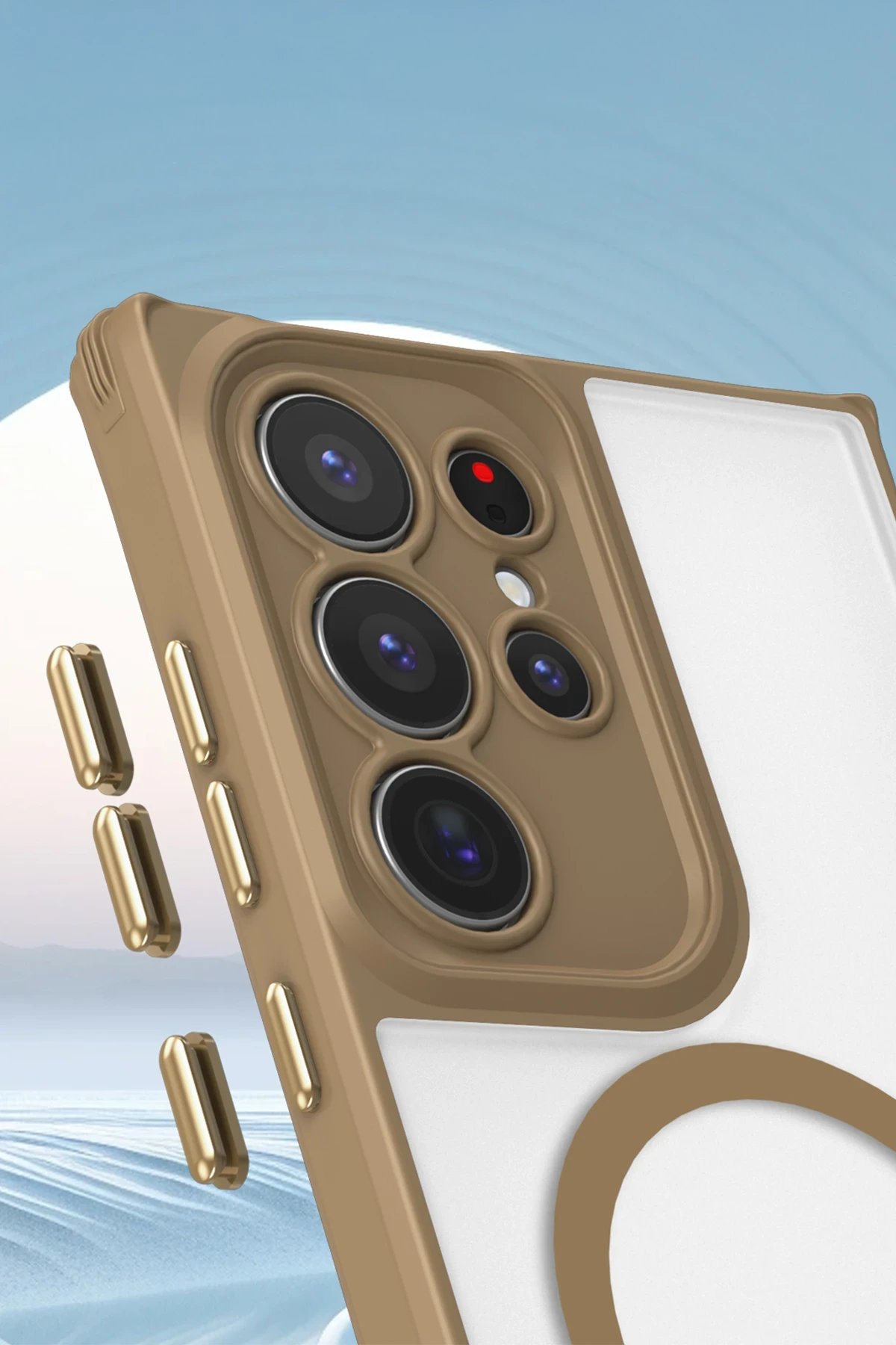 Samsung Galaxy S23 Ultra Kılıf Enka Magsafe Silikon Kılıf - Titan Gri-(5796) - Görsel 2