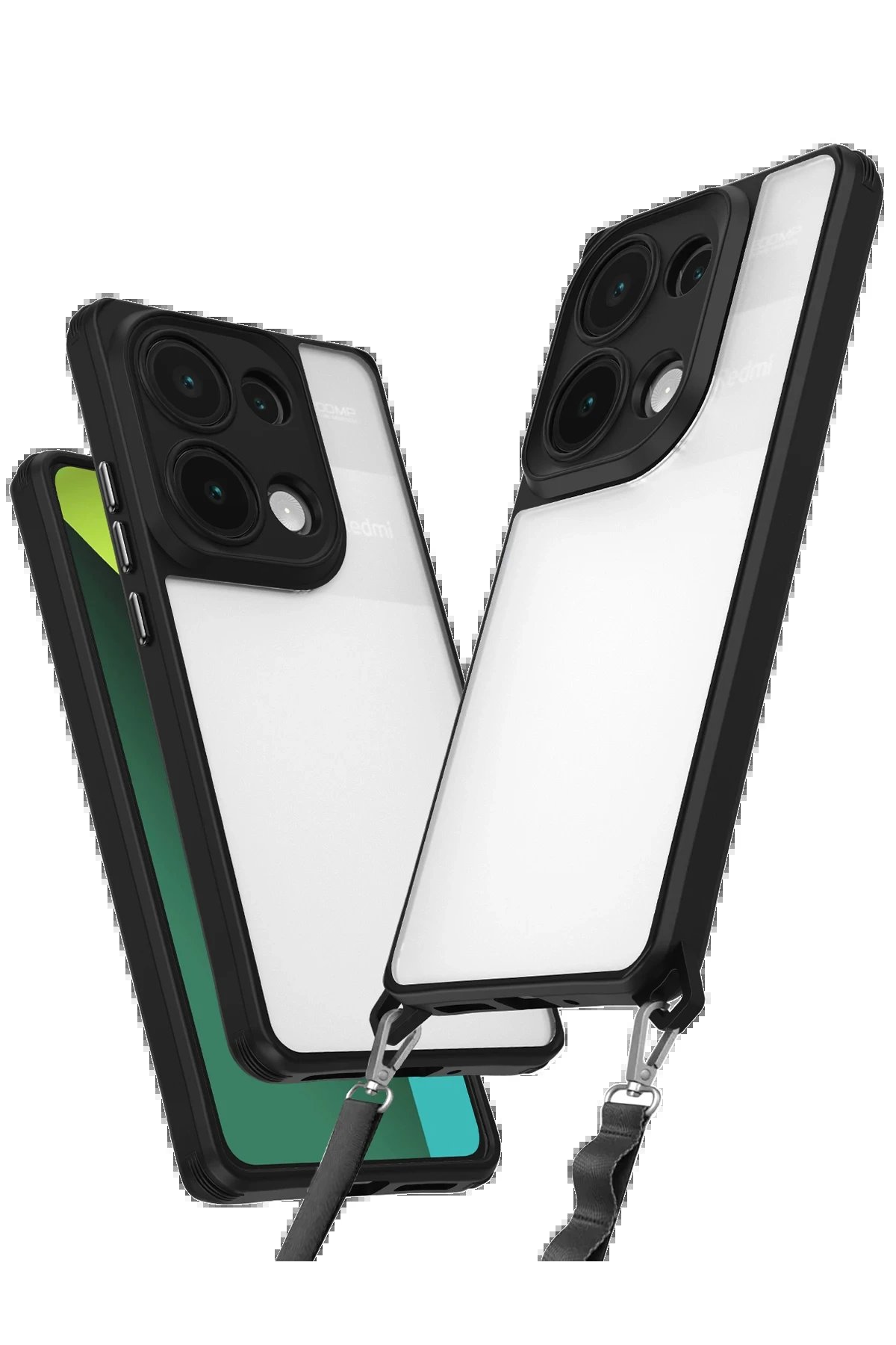 Xiaomi Redmi Note 13 Pro 5G Kılıf Penta Silikon Kılıf - Siyah-(5796)