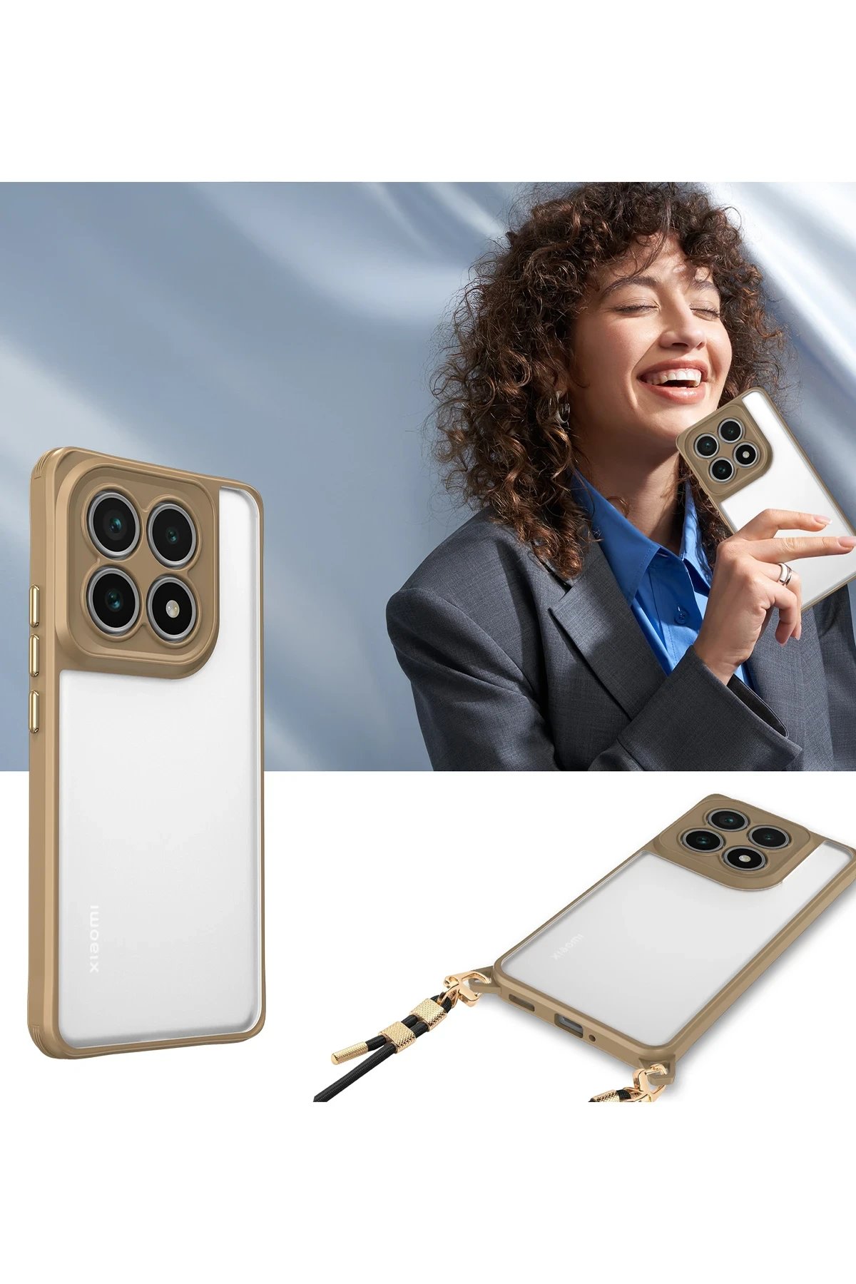 Xiaomi Mi 14T Pro Kılıf Penta Silikon Kılıf - Şeffaf-(5796) - Görsel 3