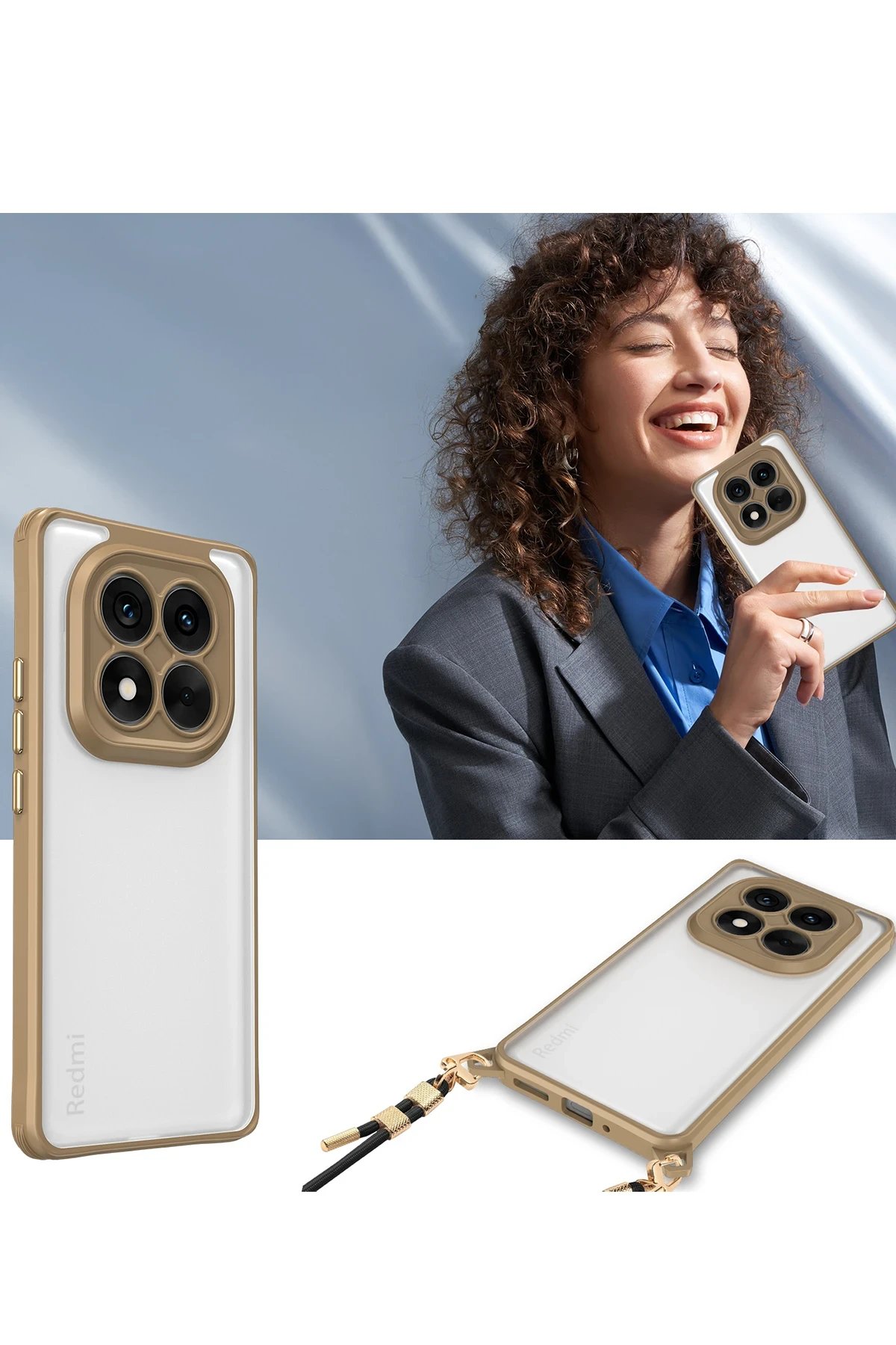 Xiaomi Redmi Note 14 Pro Plus Kılıf Penta Silikon Kılıf - Titan Gri-(5796) - Görsel 3