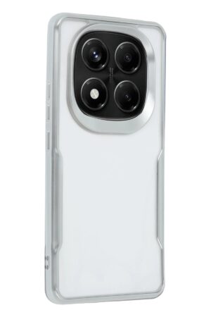 Xiaomi Redmi Note 14 Pro 5G Kılıf Boyi Silikon Kapak - Gümüş-(5796)