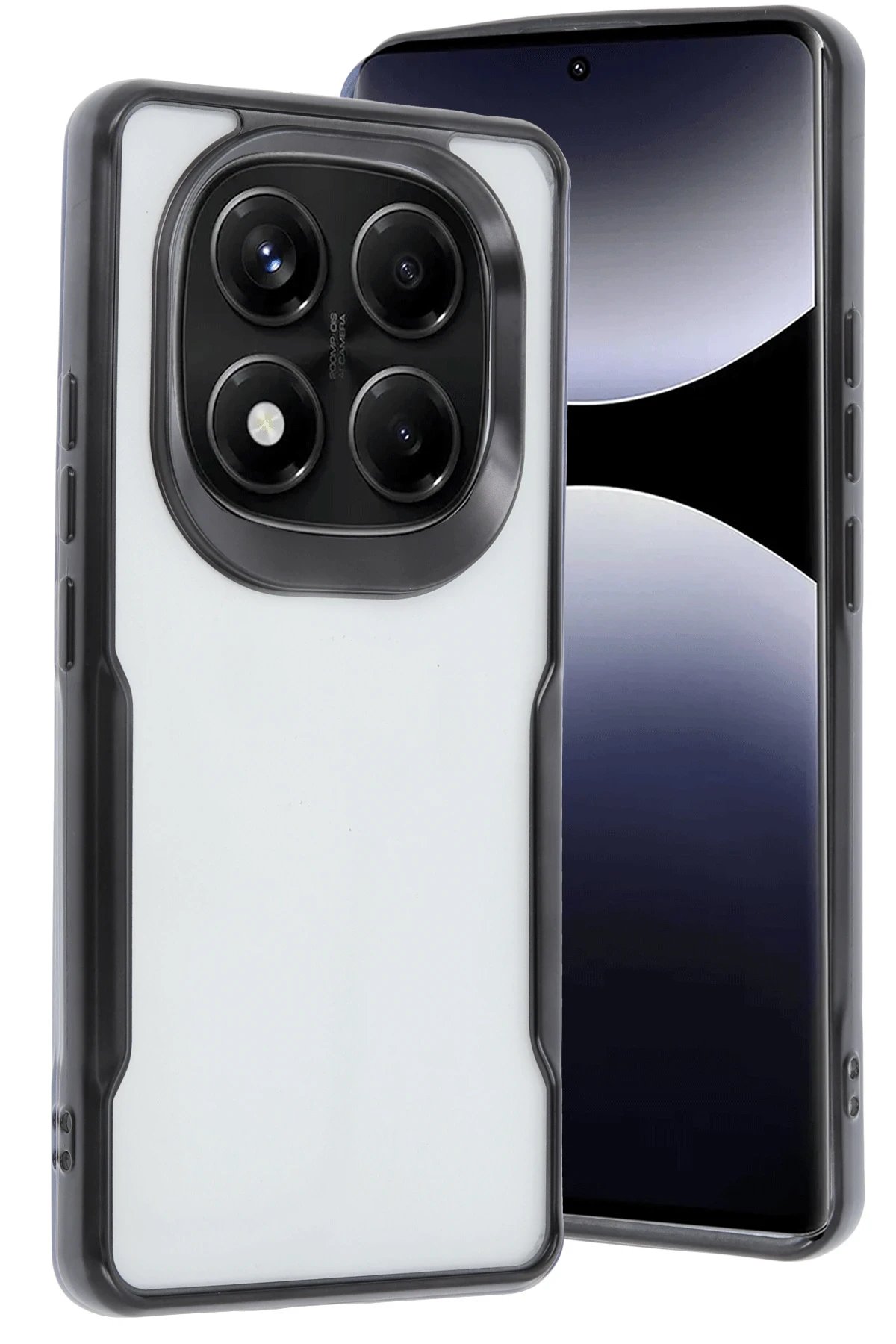 Xiaomi Redmi Note 14 Pro Plus Kılıf Boyi Silikon Kapak - Siyah-(5796)