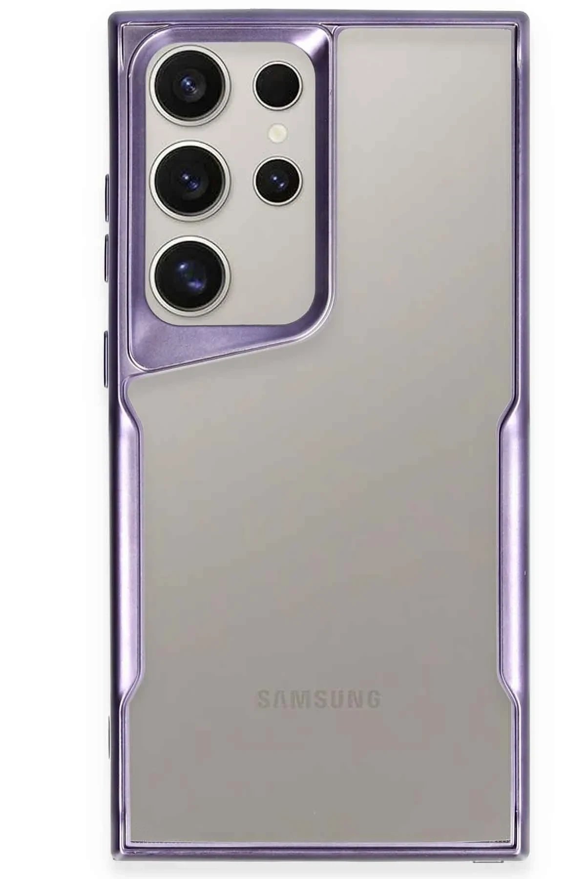 Samsung Galaxy S25 Ultra Kılıf Boyi Silikon Kapak - Derin Mor-(5796) - Görsel 3